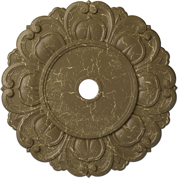 Ekena Millwork Angel Medallion (Canopies up to 15 3/4"), 32 1/4"OD x 3 5/8"ID x 1 1/8"P, Mississippi Mud Crackle CM32ANMMC - main